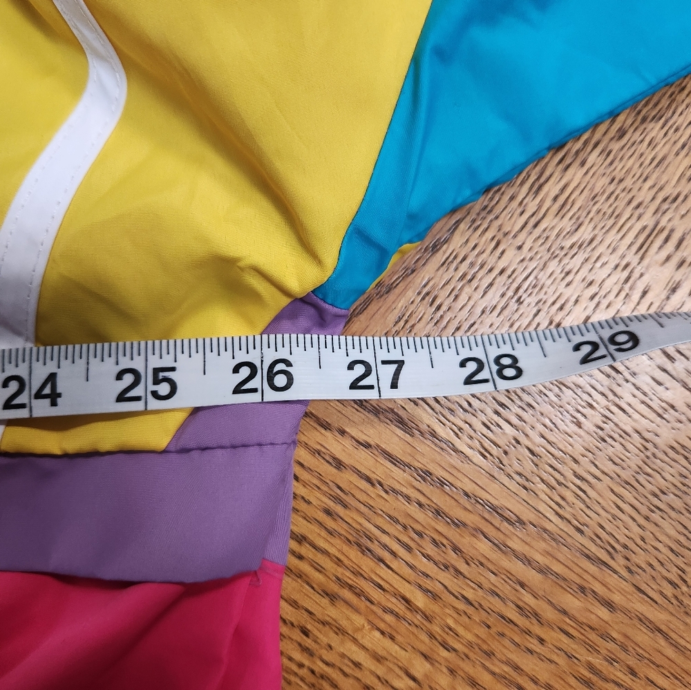 Funny Guy Retro 1980 Zip up Windbreaker. Colorblock With Zipper Pockets M - Picture 8 of 11